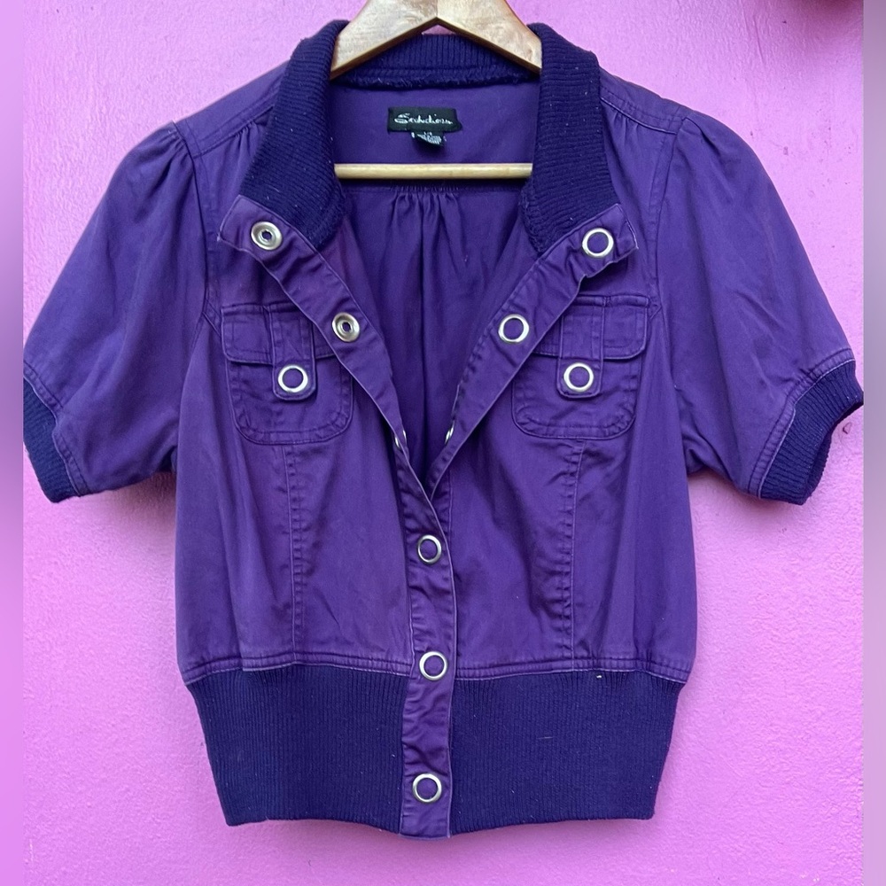 Purple Bomber Top